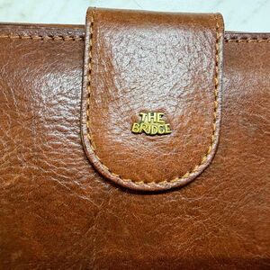 The Bridge Brown Leather Wallet Italy Tab Snap Bifold Genuine Leather
